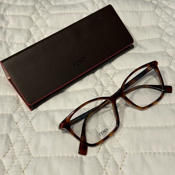 Fendi Tortoise Shell Glasses with Case